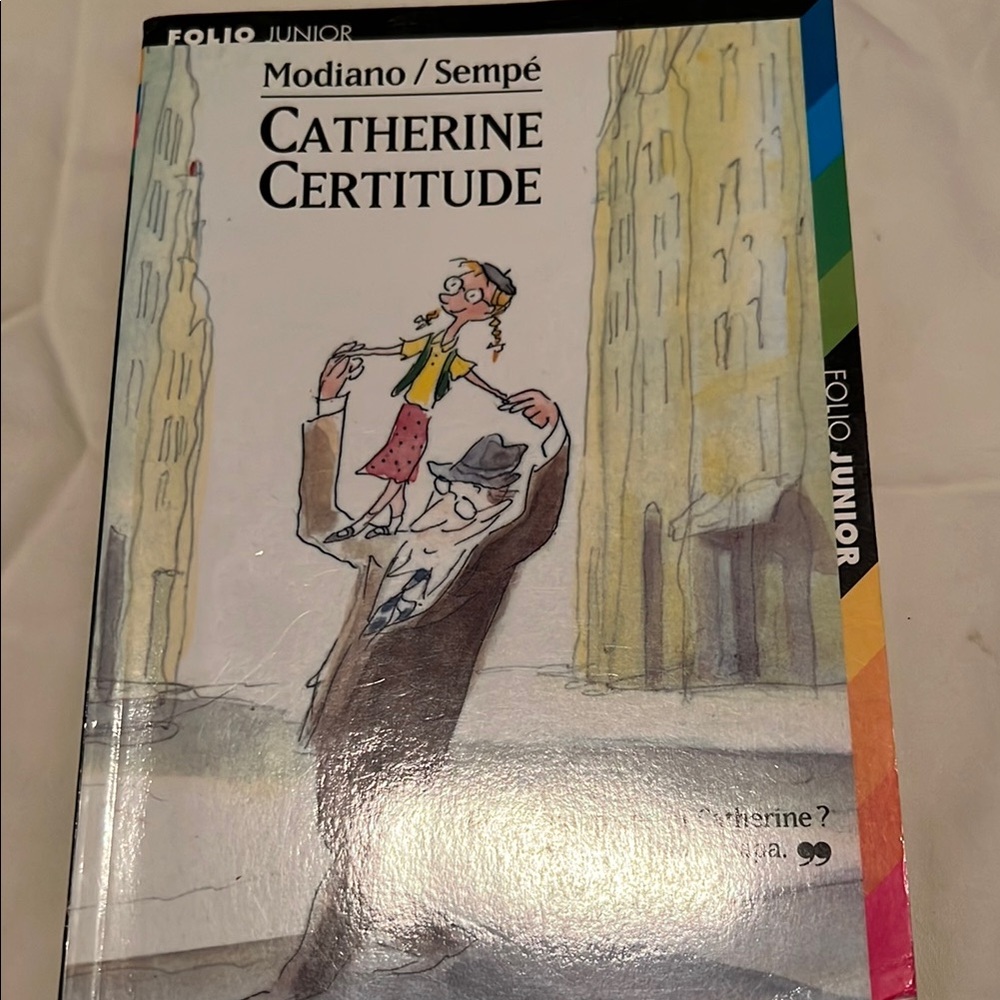 Catherine Certitude by Modiano & Sempe color illustrations used book in French